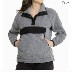 Women’s Carhartt Fleece Size XS Gray/Black EUC